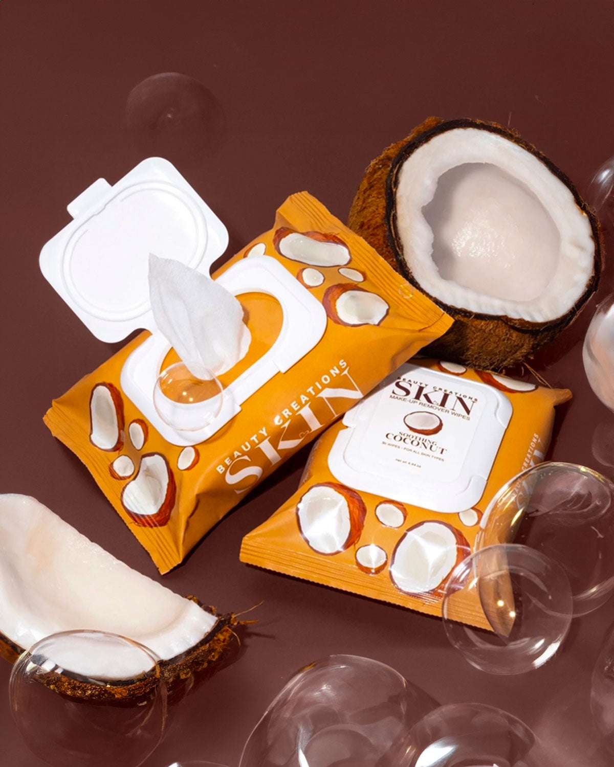 Lingettes démaquillantes à la noix de coco